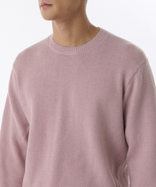 MUSINSA STANDARD（ムシンサスタンダード）の「エッセンシャルクルーネックニット [デザートピンク]（ニット/セーター・メンズ・その他・MEDIUM/LARGE/X-LARGE/XX-LARGE）」の3枚目の写真