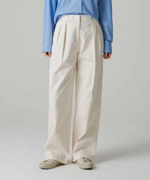 MUSINSA STANDARD WOMAN（ムシンサスタンダードウーマン）の「ウィメンズリバースツーピンタックワイドチノパンツ[クリーム]（その他パンツ・レディース・その他・24/25/26/27/28/29/30）」の8枚目の写真
