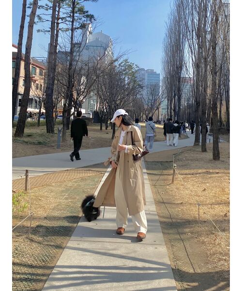 MUSINSA STANDARD WOMAN（ムシンサスタンダードウーマン）の「ウィメンズリバースツーピンタックワイドチノパンツ[クリーム]（その他パンツ・レディース・その他・24/25/26/27/28/29/30）」の15枚目の写真