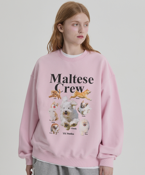 WaiKei（ワイケイ）の「マルチーズクルーマンツーマンライトピンク（スウェット・レディース・その他・2/1）」の2枚目の写真