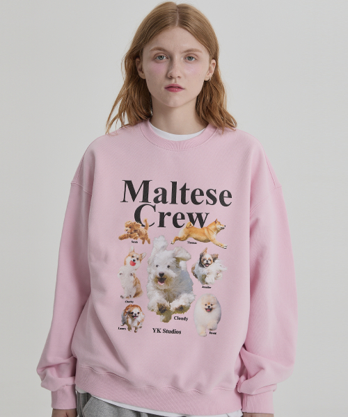 WaiKei（ワイケイ）の「マルチーズクルーマンツーマンライトピンク（スウェット・レディース・その他・2/1）」の4枚目の写真