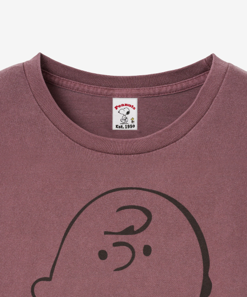 VTWO(ブイツー)の「チャーリーブラウンピグメントTシャツ(バーガンディ)(Tシャツ/カットソー・メンズ・その他・SMALL/MEDIUM/LARGE)」の4枚目の写真