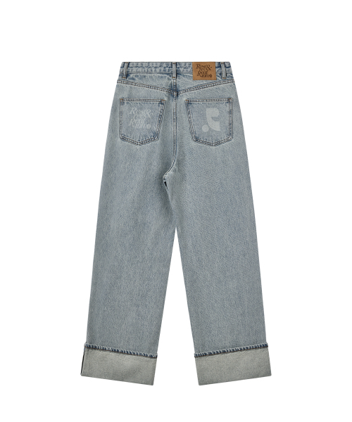 Rest&Recreation(レストアンドレクリエーション)の「ROLL-UP WIDE JEANS - LIGHT BLUE(デニムパンツ・メンズ・その他・LARGE/MEDIUM/SMALL)」の3枚目の写真