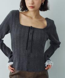 CODE A（コードエー）の「lace frill cardigan（カーディガン/ボレロ・レディース）」