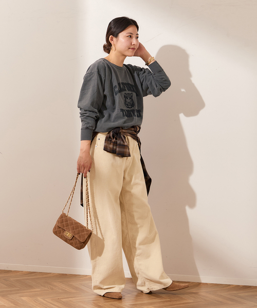 journal standard L'essage(ジャーナルスタンダードレサージュ)の「《追加2》【MIXTA/ミクスタ】CALIFORNIA TABBY CAT CREW SWEATSHI:スウェット(スウェット・レディース・ライトグレー/ブラック・MEDIUM)」の5枚目の写真