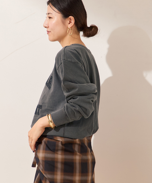 journal standard L'essage(ジャーナルスタンダードレサージュ)の「《追加2》【MIXTA/ミクスタ】CALIFORNIA TABBY CAT CREW SWEATSHI:スウェット(スウェット・レディース・ライトグレー/ブラック・MEDIUM)」の6枚目の写真