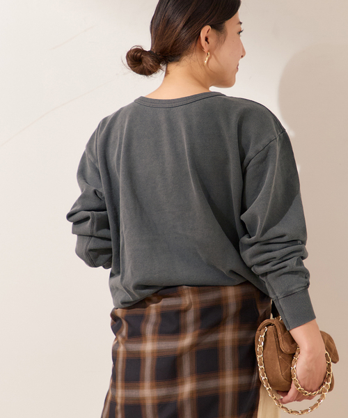 journal standard L'essage(ジャーナルスタンダードレサージュ)の「《追加2》【MIXTA/ミクスタ】CALIFORNIA TABBY CAT CREW SWEATSHI:スウェット(スウェット・レディース・ライトグレー/ブラック・MEDIUM)」の7枚目の写真