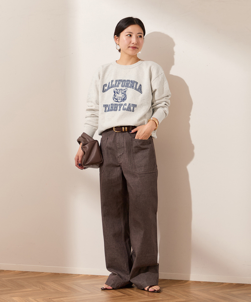 journal standard L'essage(ジャーナルスタンダードレサージュ)の「《追加2》【MIXTA/ミクスタ】CALIFORNIA TABBY CAT CREW SWEATSHI:スウェット(スウェット・レディース・ライトグレー/ブラック・MEDIUM)」の9枚目の写真