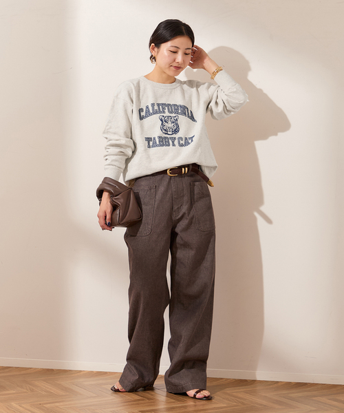 journal standard L'essage(ジャーナルスタンダードレサージュ)の「《追加2》【MIXTA/ミクスタ】CALIFORNIA TABBY CAT CREW SWEATSHI:スウェット(スウェット・レディース・ライトグレー/ブラック・MEDIUM)」の12枚目の写真