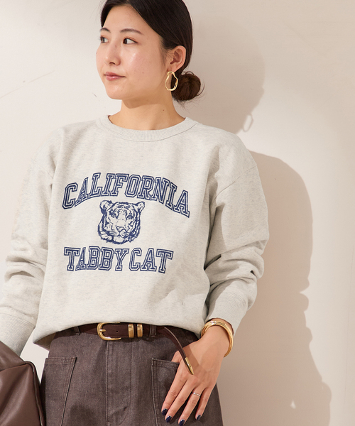 journal standard L'essage(ジャーナルスタンダードレサージュ)の「《追加2》【MIXTA/ミクスタ】CALIFORNIA TABBY CAT CREW SWEATSHI:スウェット(スウェット・レディース・ライトグレー/ブラック・MEDIUM)」の13枚目の写真