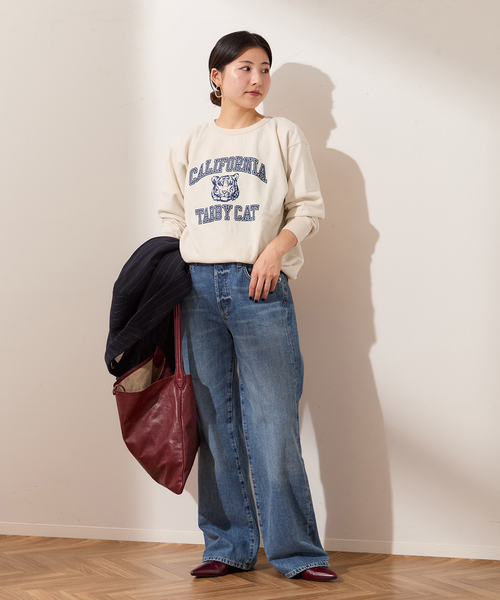 journal standard L'essage(ジャーナルスタンダードレサージュ)の「《追加2》【MIXTA/ミクスタ】CALIFORNIA TABBY CAT CREW SWEATSHI:スウェット(スウェット・レディース・ライトグレー/ブラック・MEDIUM)」の16枚目の写真