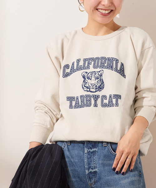 journal standard L'essage(ジャーナルスタンダードレサージュ)の「《追加2》【MIXTA/ミクスタ】CALIFORNIA TABBY CAT CREW SWEATSHI:スウェット(スウェット・レディース・ライトグレー/ブラック・MEDIUM)」の19枚目の写真