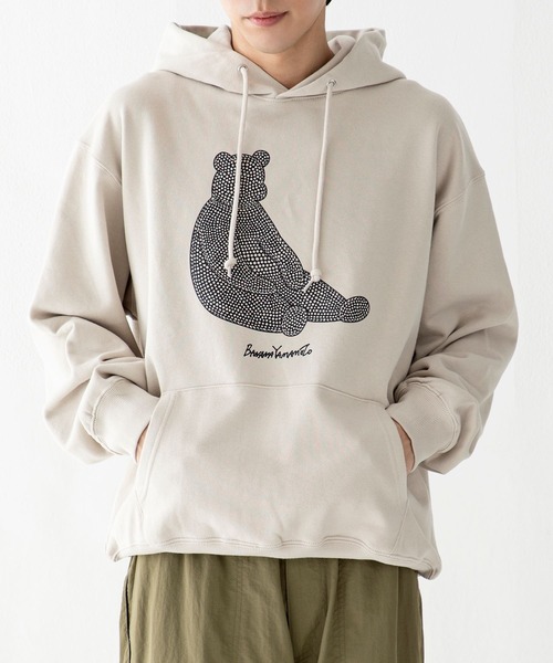 AMERICAN RAG CIE(アメリカンラグシー)の「【AMERICAN RAG CIE×BANANA YAMAMOTO】BEARスウェットフーディー(ユニセックス)(パーカー・メンズ・ライトグレー/ブラウン・LARGE/MEDIUM)」の16枚目の写真