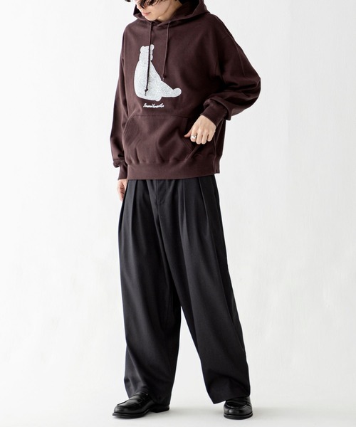 AMERICAN RAG CIE(アメリカンラグシー)の「【AMERICAN RAG CIE×BANANA YAMAMOTO】BEARスウェットフーディー(ユニセックス)(パーカー・メンズ・ライトグレー/ブラウン・LARGE/MEDIUM)」の18枚目の写真