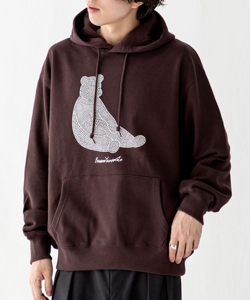 AMERICAN RAG CIE(アメリカンラグシー)の「【AMERICAN RAG CIE×BANANA YAMAMOTO】BEARスウェットフーディー(ユニセックス)(パーカー・メンズ・ライトグレー/ブラウン・LARGE/MEDIUM)」の19枚目の写真