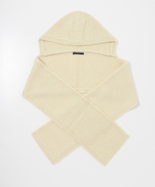 KBF（ケイビーエフ）の「フードマフラー（マフラー・レディース・アイボリー/グレー・ONE）」の13枚目の写真