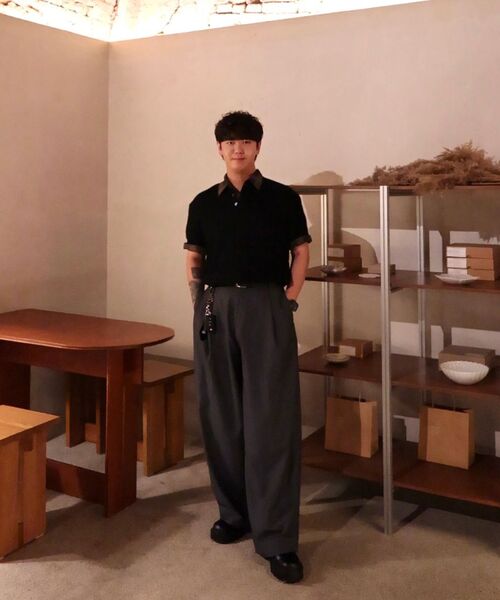 JUAN HOMME(ジュアンオム)の「ルーズドチェックハーフシャツ(ブラウン)(シャツ/ブラウス・レディース・その他・LARGE/MEDIUM)」の4枚目の写真
