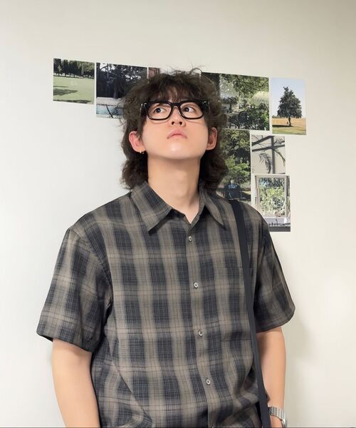 JUAN HOMME(ジュアンオム)の「ルーズドチェックハーフシャツ(ブラウン)(シャツ/ブラウス・レディース・その他・LARGE/MEDIUM)」の5枚目の写真
