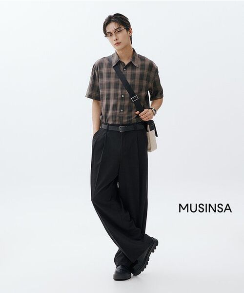 JUAN HOMME(ジュアンオム)の「ルーズドチェックハーフシャツ(ブラウン)(シャツ/ブラウス・レディース・その他・LARGE/MEDIUM)」の7枚目の写真