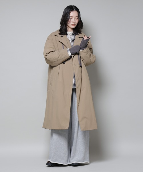 セール】ETHERMALOFT(R)AEROGEL 中綿リバーシブルコート（チェスター