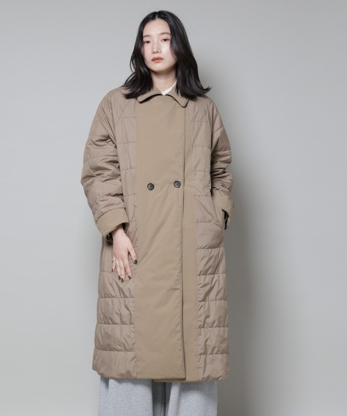 セール】ETHERMALOFT(R)AEROGEL 中綿リバーシブルコート（チェスター