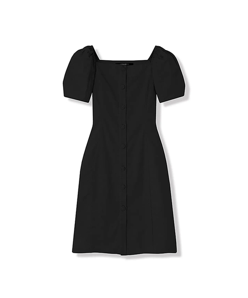 Vivacious(ビバシャス)の「Pellier Square Neck Puff Sleeve Dress - 5COL(ワンピース・レディース・ブラック/アイボリー/スカイブルー/ピンク/オートミール・MEDIUM/SMALL)」の1枚目の写真
