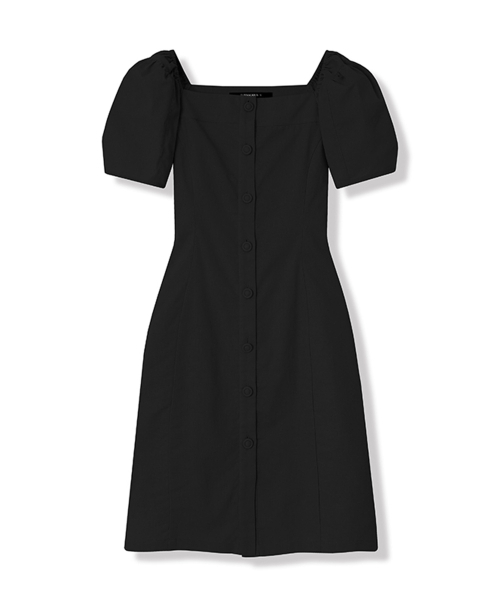Vivacious(ビバシャス)の「Pellier Square Neck Puff Sleeve Dress - 5COL(ワンピース・レディース・ブラック/アイボリー/スカイブルー/ピンク/オートミール・MEDIUM/SMALL)」の6枚目の写真