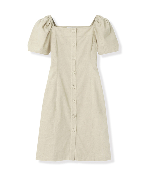 Vivacious(ビバシャス)の「Pellier Square Neck Puff Sleeve Dress - 5COL(ワンピース・レディース・ブラック/アイボリー/スカイブルー/ピンク/オートミール・MEDIUM/SMALL)」の8枚目の写真