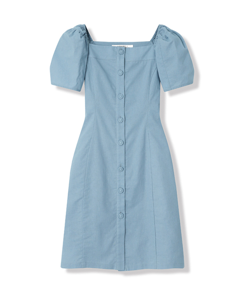 Vivacious(ビバシャス)の「Pellier Square Neck Puff Sleeve Dress - 5COL(ワンピース・レディース・ブラック/アイボリー/スカイブルー/ピンク/オートミール・MEDIUM/SMALL)」の10枚目の写真