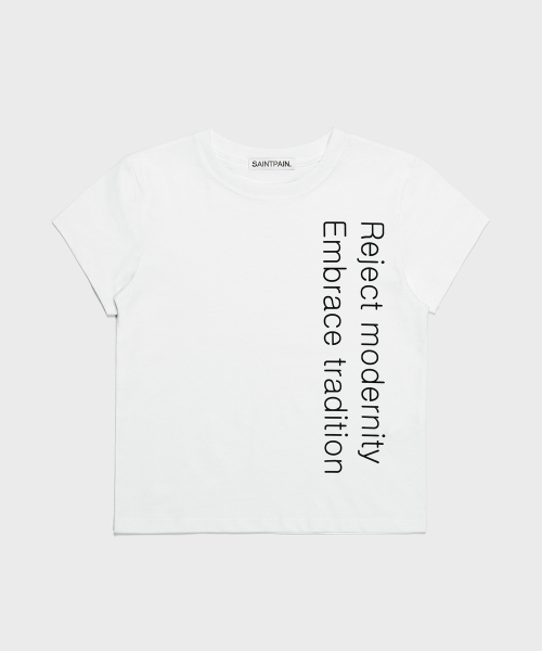 SAINTPAIN(セイントペイン)の「SPトレードクロップ半袖Tシャツホワイト(Tシャツ/カットソー・レディース・その他・FREE)」の1枚目の写真