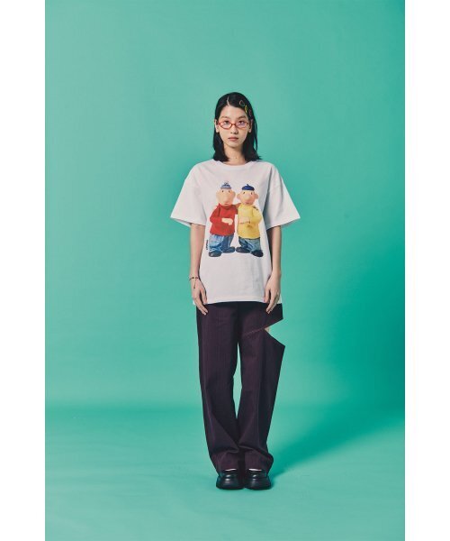 LAUGHER（ラファー）の「[PAT&MAT] ベストフレンドTシャツ - ホワイト（Tシャツ/カットソー・レディース・ホワイト・LARGE/MEDIUM/X-LARGE）」の22枚目の写真