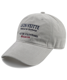 WICK（ウィック）の「LEON VEITTE Cotton Peach ballcap-gray（キャップ）」
