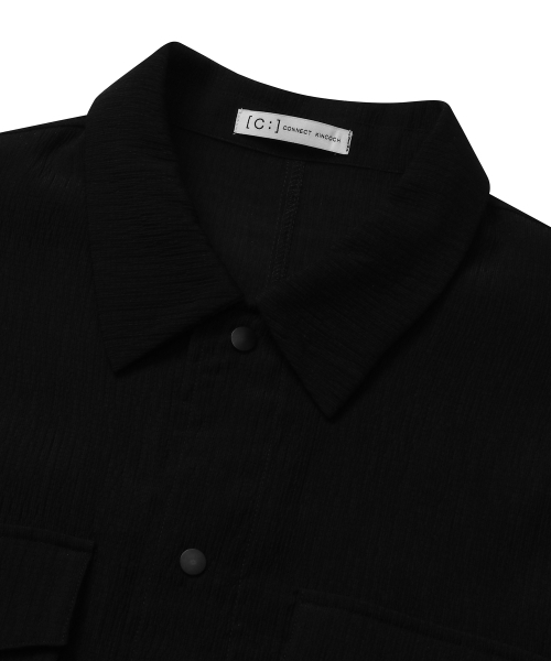 CONNECT KINLOCH(コネクトキンロック)の「クリンクルシアサッカーシャケット(ブラック)(その他アウター・メンズ・その他・X-LARGE/MEDIUM/LARGE)」の5枚目の写真
