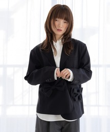 haek（ハク）の「jacket with ribbon/リボン付きジャケット（テーラードジャケット）」