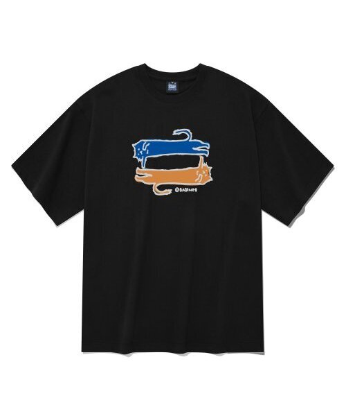 RADINEO(ラディネオ)の「ロングキャット 半袖Tシャツ ブラック(Tシャツ/カットソー・メンズ・その他・LARGE/MEDIUM/SMALL/X-LARGE)」の1枚目の写真