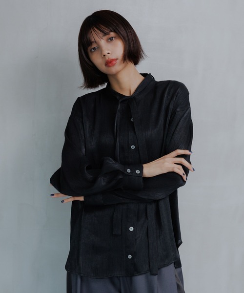 PAGEBOY(ページボーイ)の「ナロータイヨウリュウブラウス(シャツ/ブラウス・レディース・オフホワイト/ブラック/グレイッシュベージュ・FREE)」の21枚目の写真