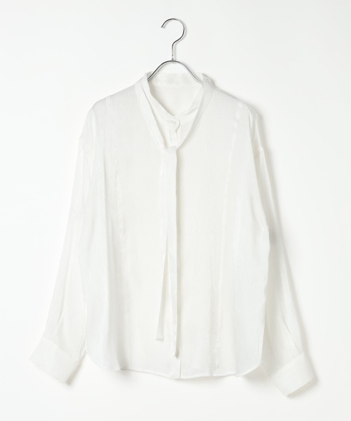 PAGEBOY(ページボーイ)の「ナロータイヨウリュウブラウス(シャツ/ブラウス・レディース・オフホワイト/ブラック/グレイッシュベージュ・FREE)」の6枚目の写真