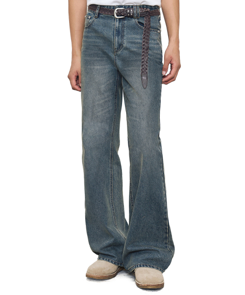 DECET(デケト)の「Loose Flared Jeans DCPT066Blue(デニムパンツ・メンズ・その他・26/28/30/32/34)」の1枚目の写真