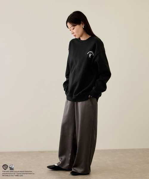 MARRY ME 刺繍トレーナー 黒 Felt Maglietta（フェルトマリエッタ） トレーナー スウェット