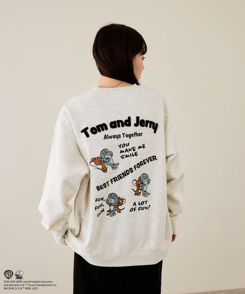 Tom＆Jerry（トムアンドジェリー）の「【TOM&JERRY/トムアンドジェリー 】Fish 総刺繍トレーナー（スウェット・メンズ・ブラック/オートミール・S/M/L/XL）」の8枚目の写真