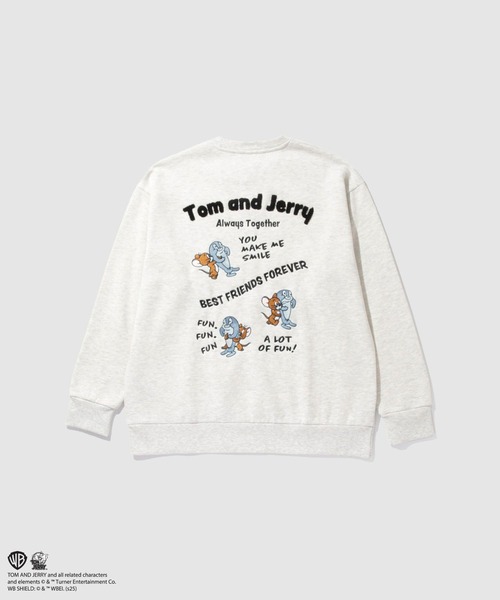 Tom＆Jerry（トムアンドジェリー）の「【TOM&JERRY/トムアンドジェリー 】Fish 総刺繍トレーナー（スウェット・メンズ・ブラック/オートミール・S/M/L/XL）」の12枚目の写真