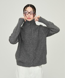 Front Button High Neck Knit / フロントボタンハイネックニット