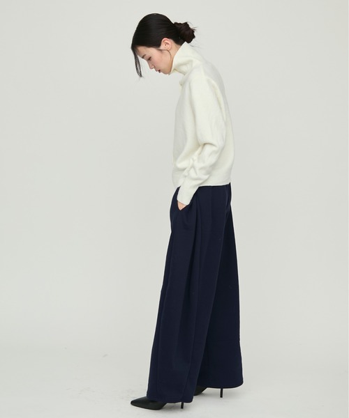 NUJOH(ヌゾ)の「Front Button High Neck Knit / フロントボタンハイネックニット(ニット/セーター・レディース・アイボリー/グレー・FREE)」の19枚目の写真