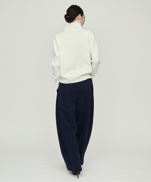 NUJOH(ヌゾ)の「Front Button High Neck Knit / フロントボタンハイネックニット(ニット/セーター・レディース・アイボリー/グレー・FREE)」の20枚目の写真