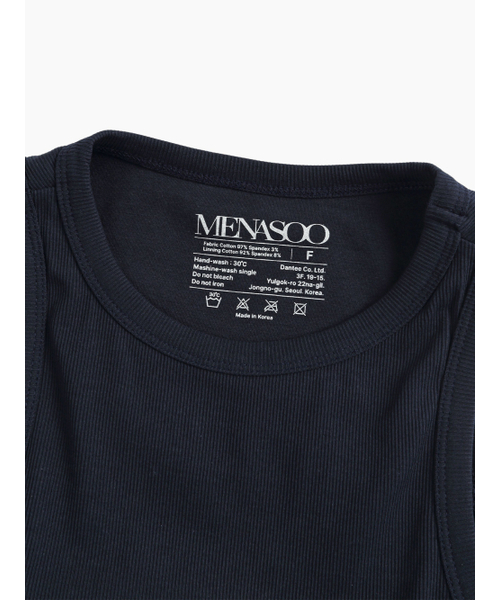 MENASOO(ミナス)の「MNS スパンデックス タンクトップ ネイビー_インナーブラ(Tシャツ/カットソー・レディース・ネイビー・F)」の12枚目の写真
