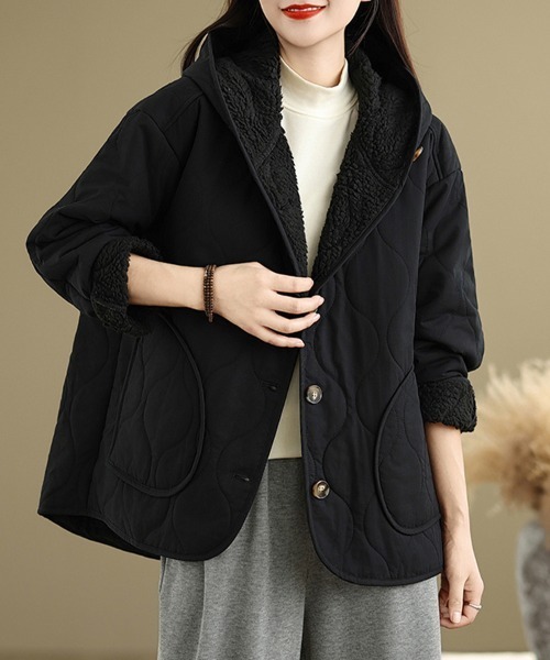 ONEP STAR(ワンピスター)の「ボアライナー付きフードアウター(その他アウター・レディース・カーキ/ブラック・MEDIUM/LARGE/X-LARGE)」の16枚目の写真