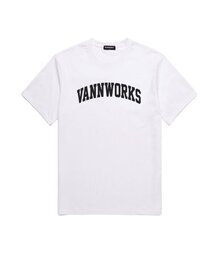 アーチロゴ半袖Tシャツ (VS0020) ホワイト_ブラック
