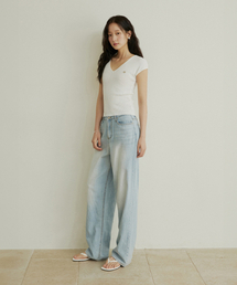 ADAUL（アダウル）の「Soft touch cotton jean - lightblue（デニムパンツ）」
