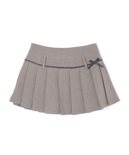 M DOLLY（エムドリー）の「ribbon pleats natura mini skirt/リボンプリーツナトゥラミニスカート（スカート・レディース・ブラック/グレー・S/M）」の20枚目の写真