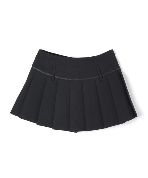 M DOLLY（エムドリー）の「ribbon pleats natura mini skirt/リボンプリーツナトゥラミニスカート（スカート・レディース・ブラック/グレー・S/M）」の22枚目の写真